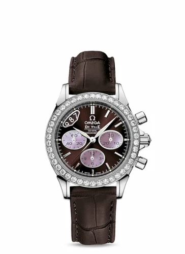 Omega De Ville Co-Axial 35 Chronograph Stainless Steel Diamond / Brown / Strap 422.18.35.50.13.001 (42218355013001)